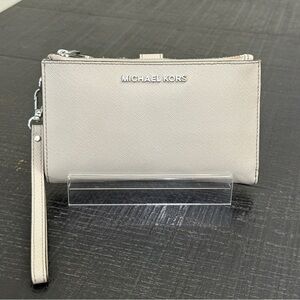 Michael Kors Light Grey Wristlet Wallet